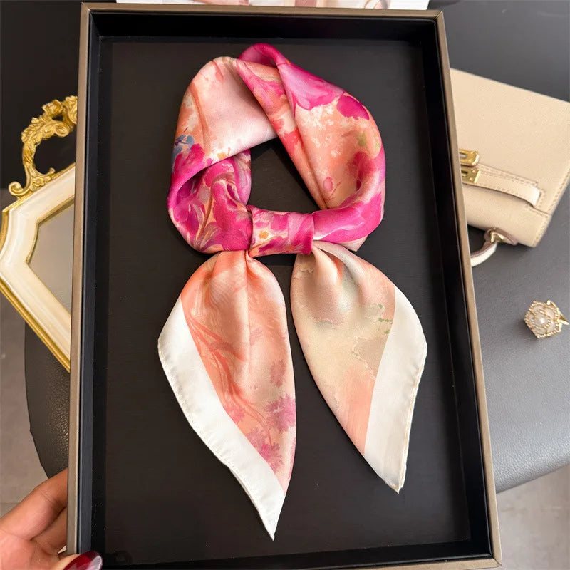 Floral Silk Square Scarf