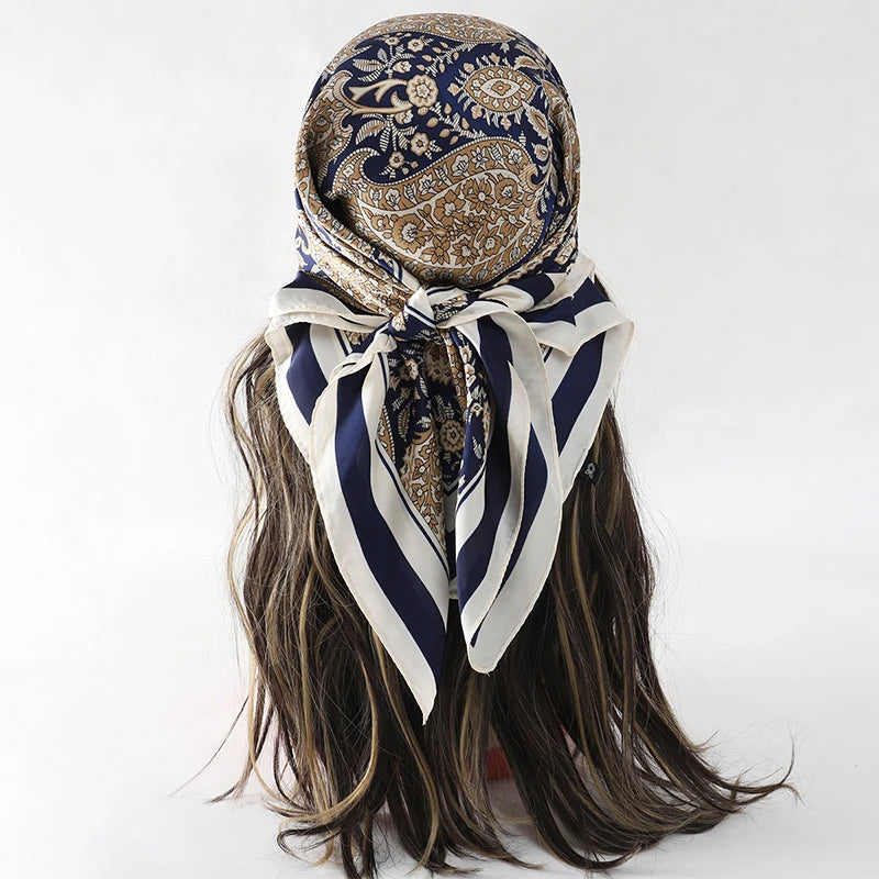 Floral Square Silk Scarf