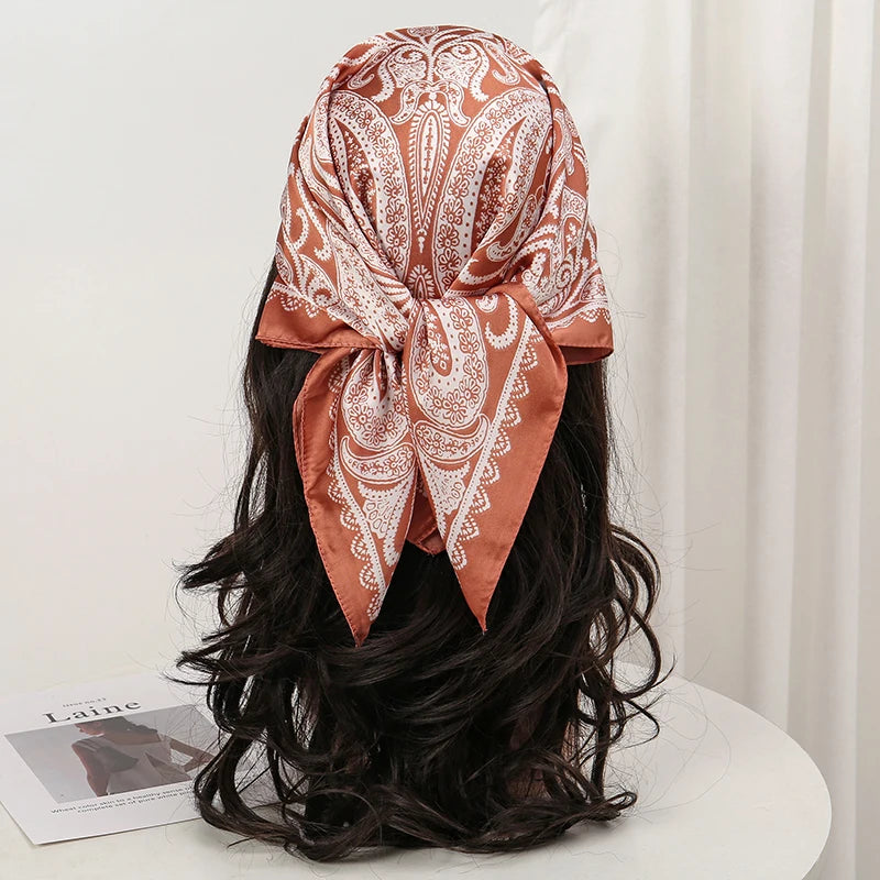Floral Square Silk Scarf