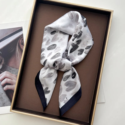 Silk-Touch Square Scarf — Women's Elegant Hijab & Neckerchief