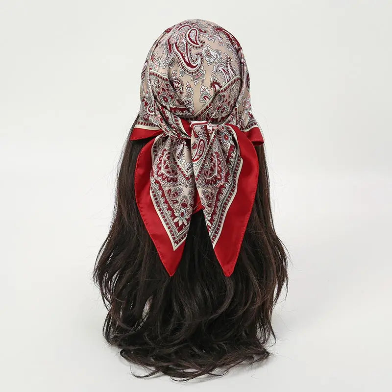 Floral Square Silk Scarf