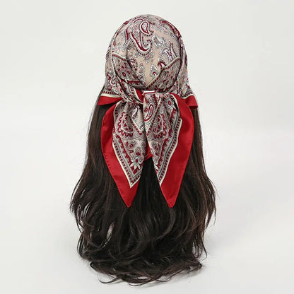 Floral Square Silk Scarf