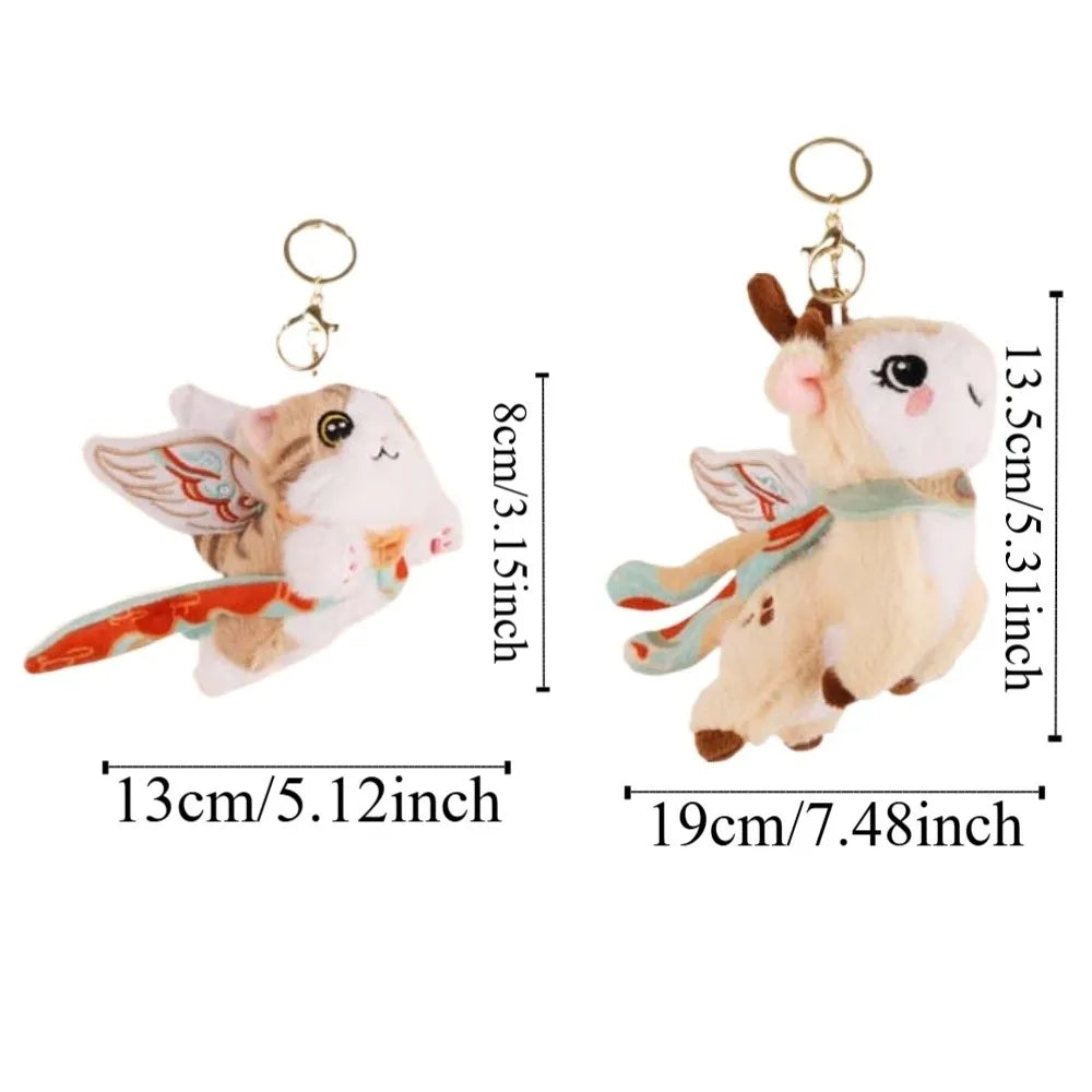 Soft Flying Cat Bag Charm