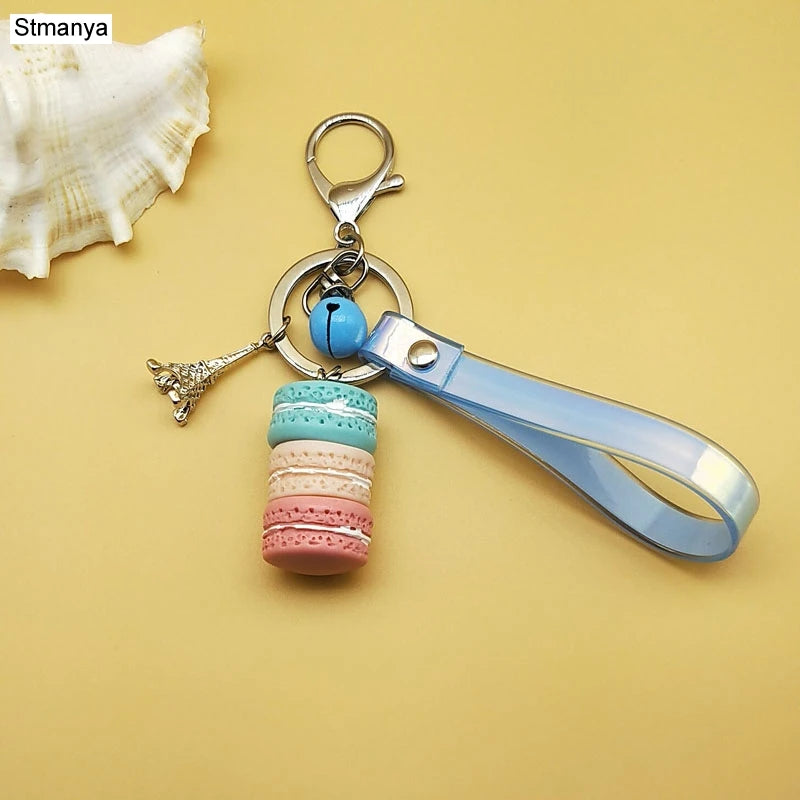 French Macaron Charm Keychain
