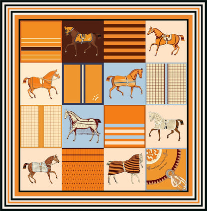 Classic Large Silk Square Scarf
