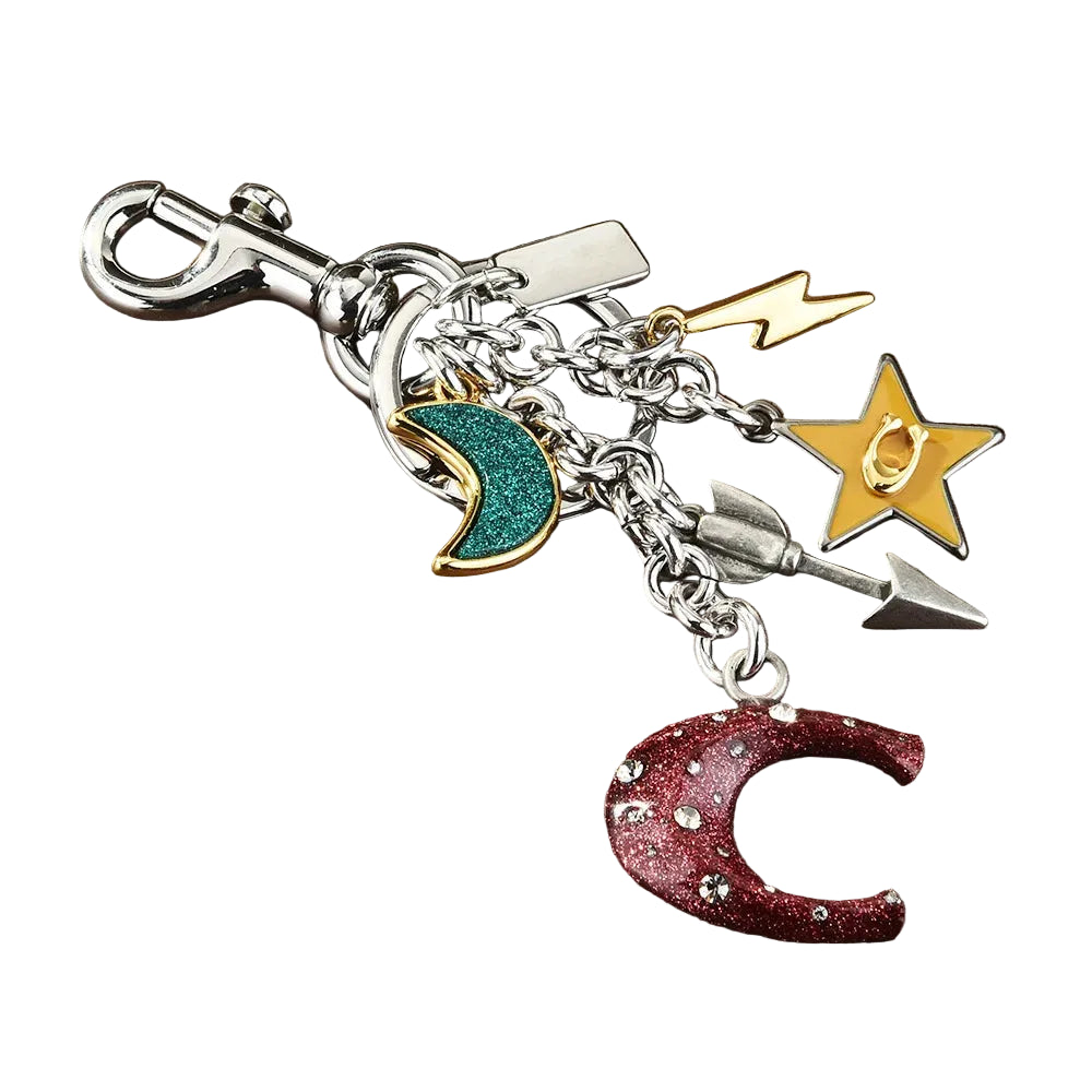 Designer Moon & Stars Alloy Keychain