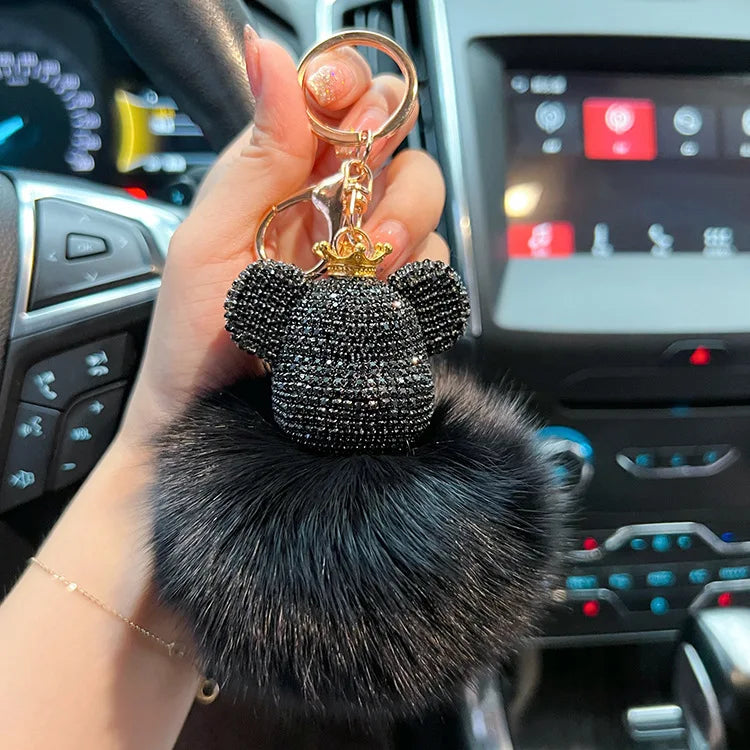 Diamond Bear Keychain & Bag Charm