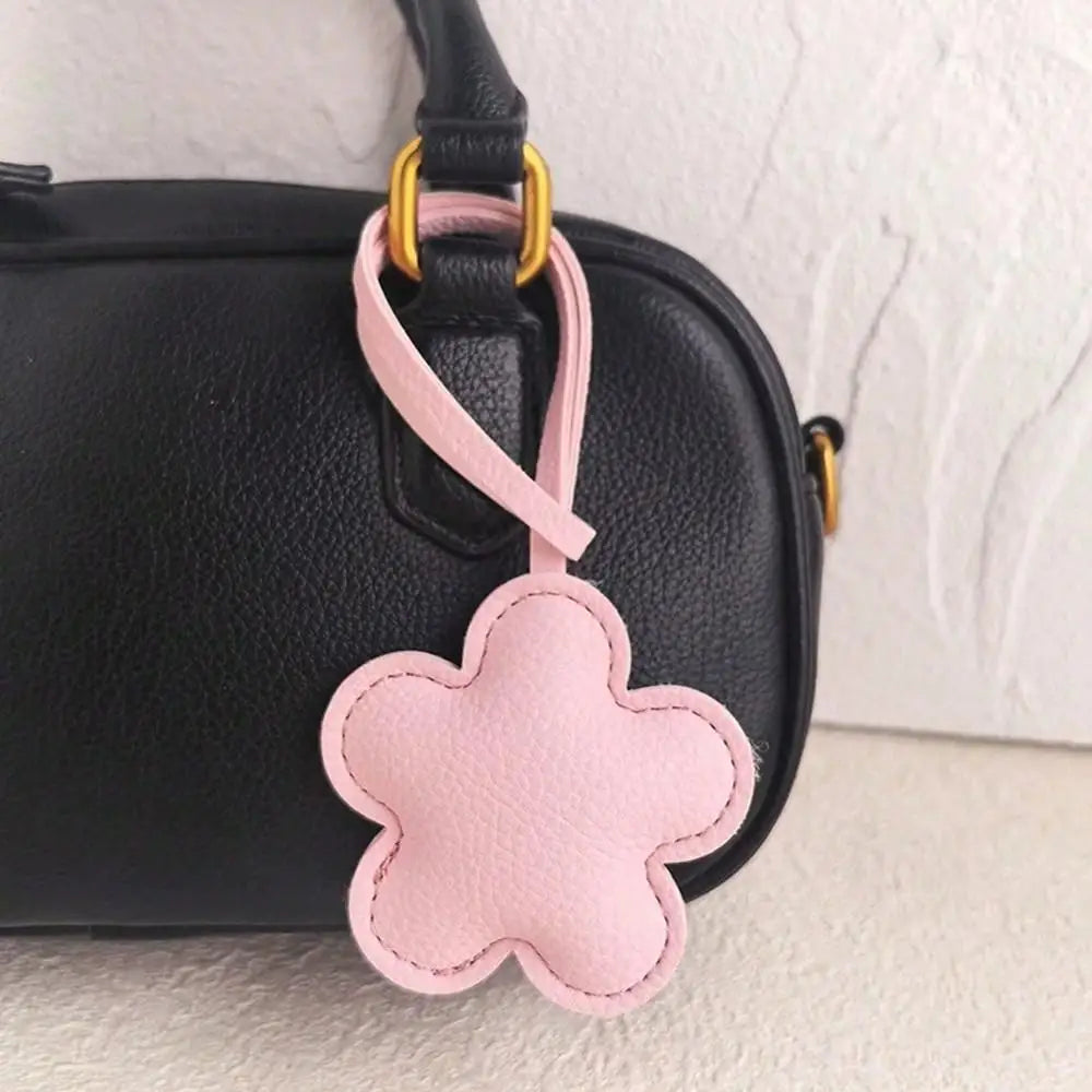 Leather Flower Keychain