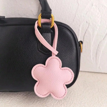 Leather Flower Keychain