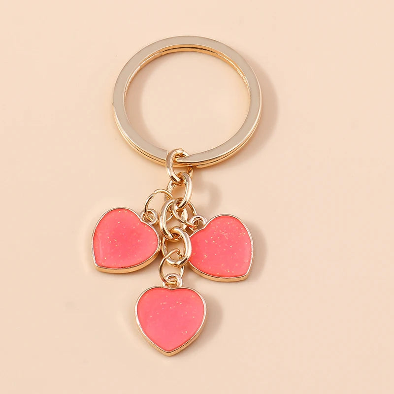 Enamel Love Heart Keychain