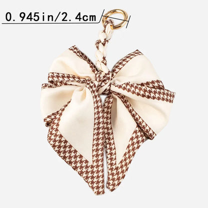 Hand-Woven Silk Bow Keychain