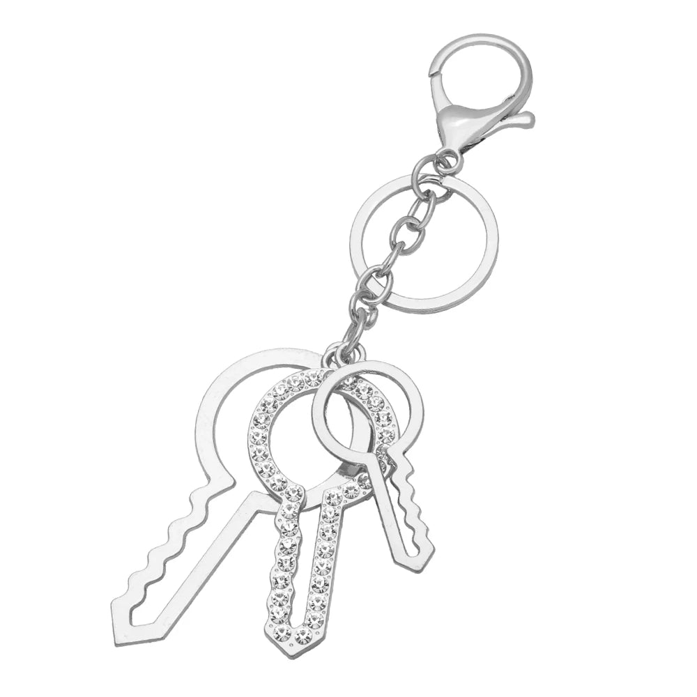 Rhinestone Fairy Angel Wings Keychains