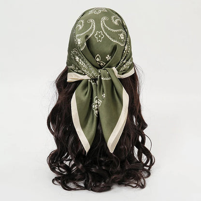 Floral Square Silk Scarf