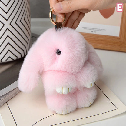 Plush Fur Bunny Keychain