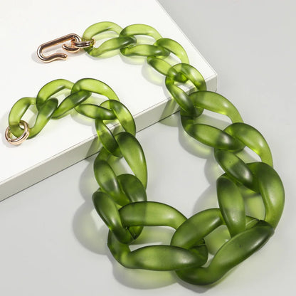 Matte Colorful Acrylic Big Chunky Chain