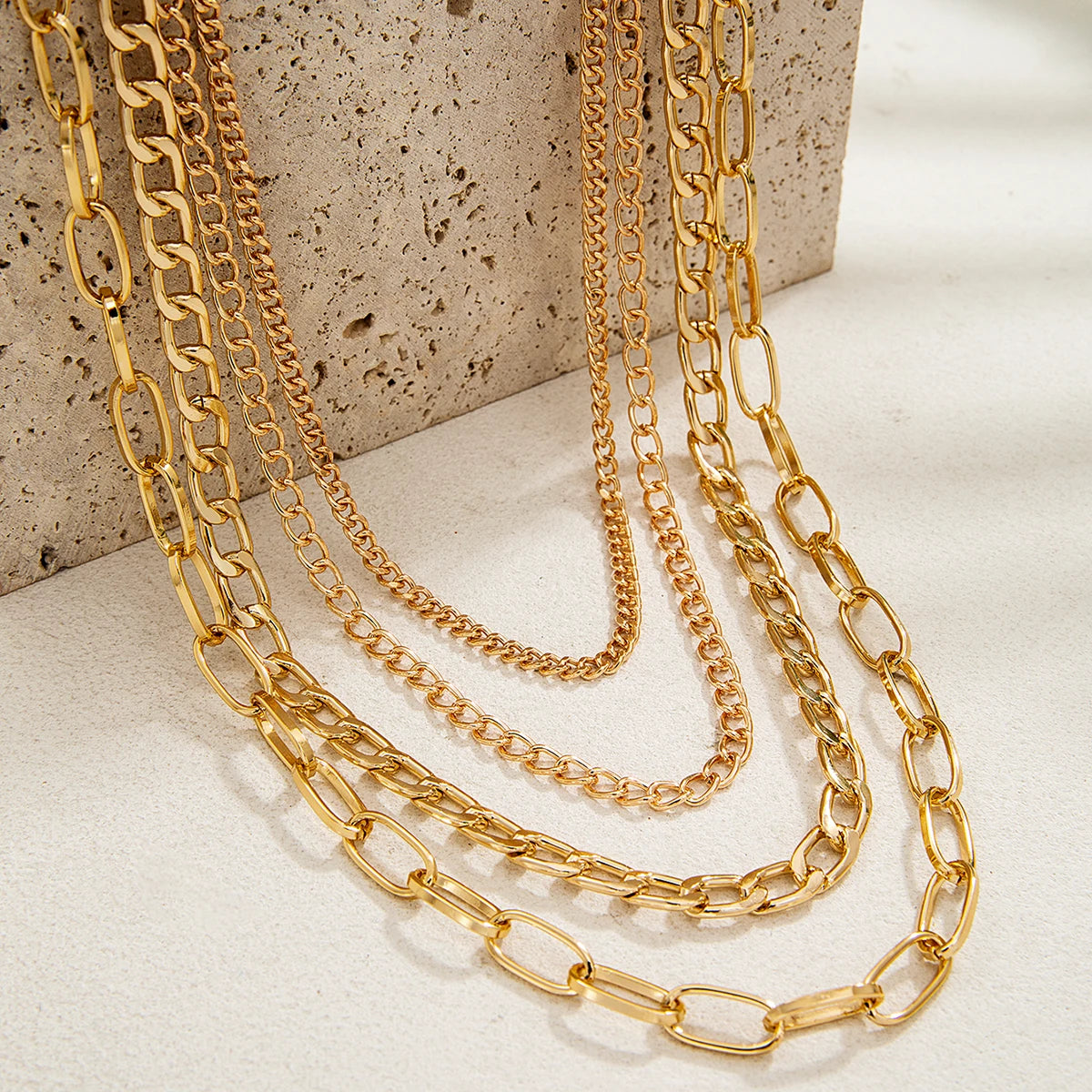 Multi-Layer Stacking Gold Purse Chain