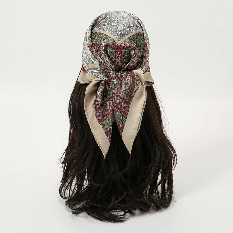 Floral Square Silk Scarf