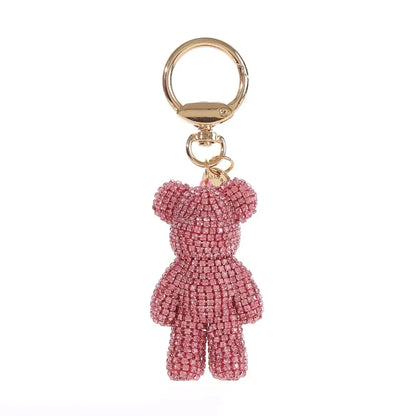 Rhinestone Bear Keychain
