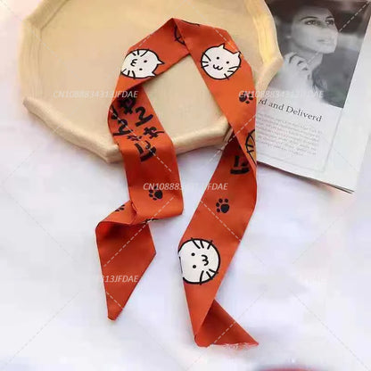 Silk Satin Scarf Bag Handle