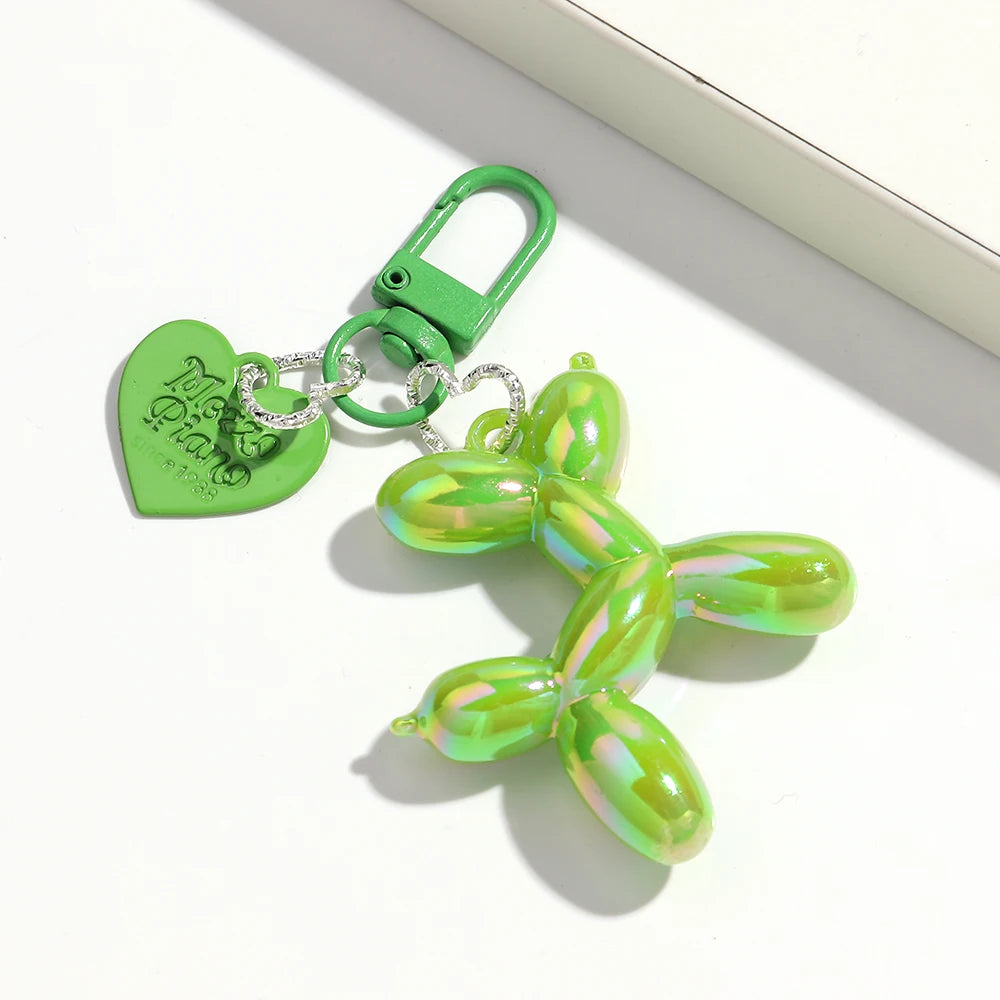 Balloon Dog Heart Keychain