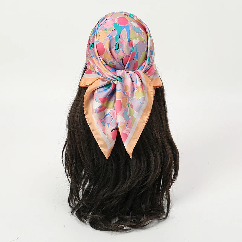 Floral Square Silk Scarf