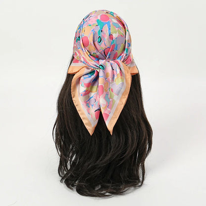 Floral Square Silk Scarf
