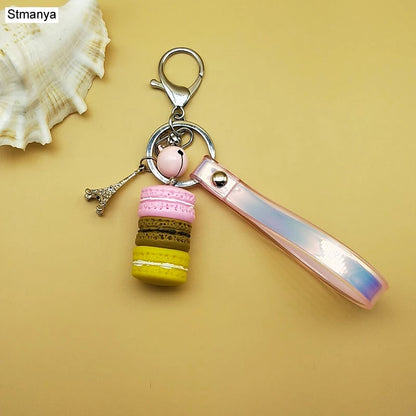French Macaron Charm Keychain