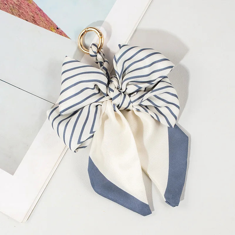 Hand-Woven Silk Bow Keychain
