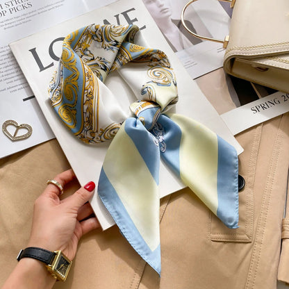 Floral Silk Square Scarf