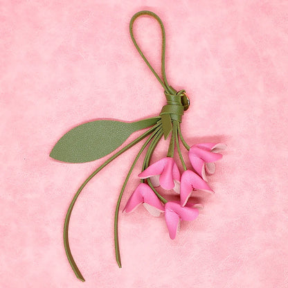 Osmanthus Leaf Leather Keychain