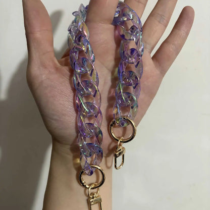 Iridescent Chunky Acrylic Bag Chain