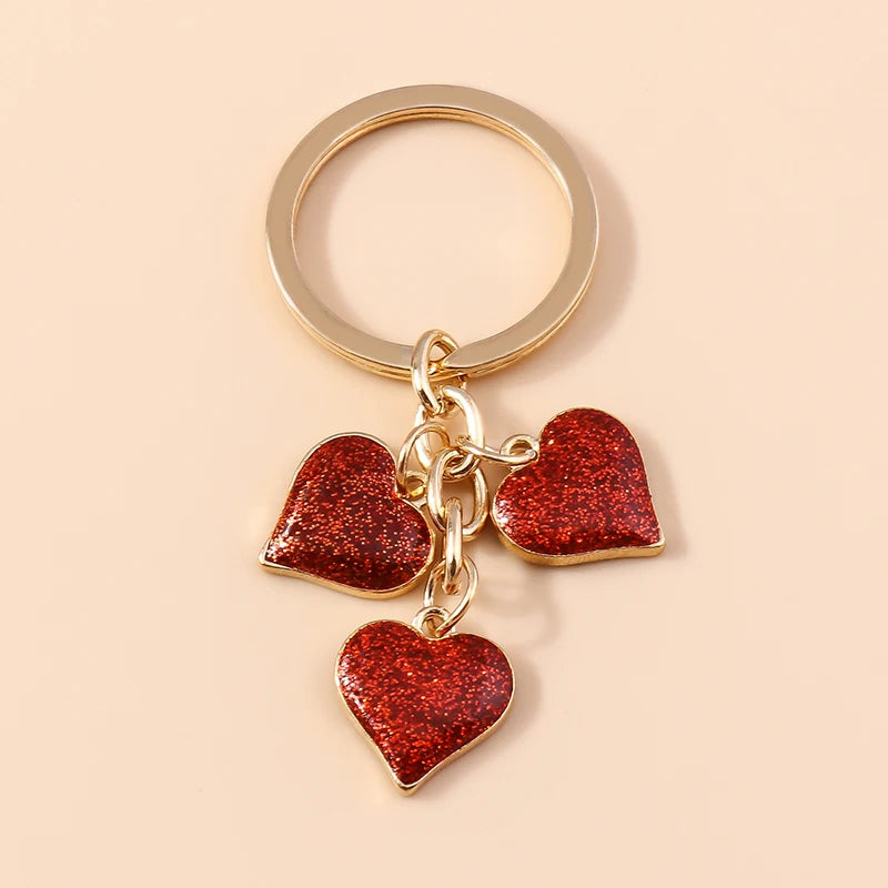 Enamel Love Heart Keychain