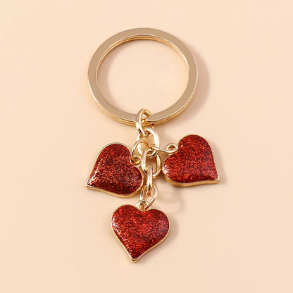 Enamel Love Heart Keychain