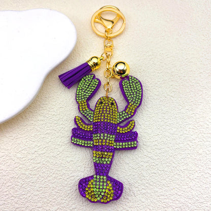Purple Lobster Keychain