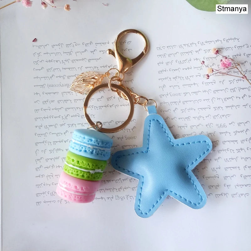 French Macaron Charm Keychain