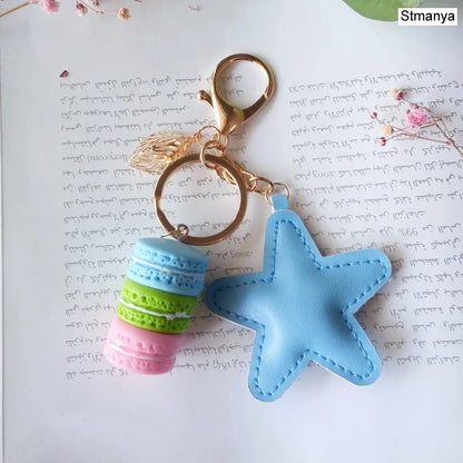 French Macaron Charm Keychain